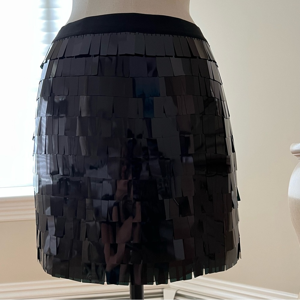 DKNY Black Rectangular Paillette Embellished Stretch Mini Skirt—NWT - Picture 4 of 14